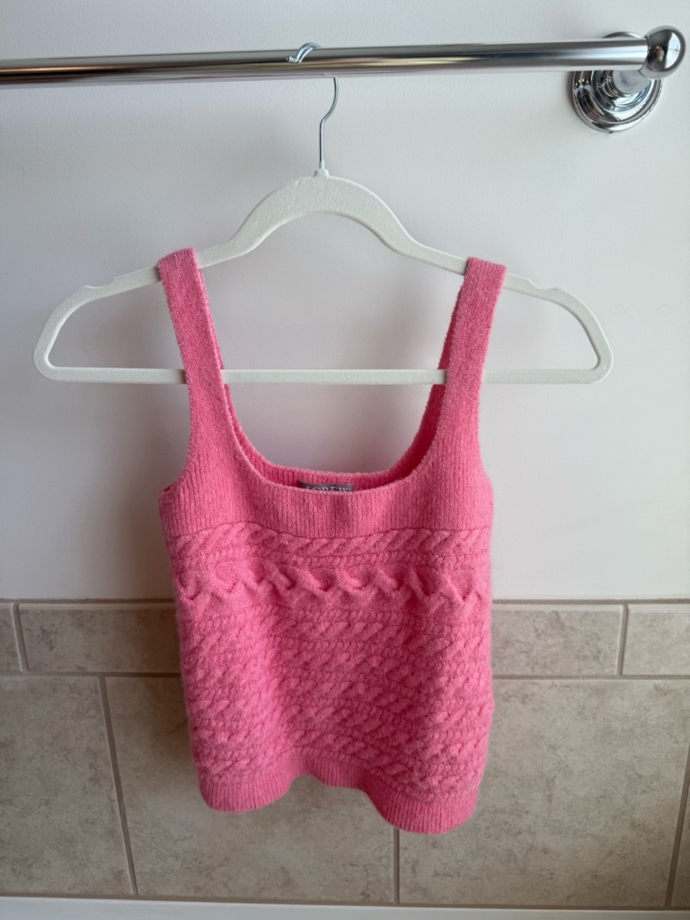 J.Crew Re-Imagined Pink Knit Tank Wool Alpaca Blend Fair Trade Size S